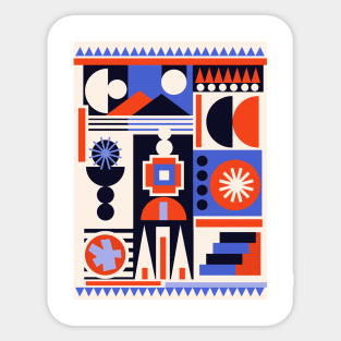 Contemporary Geometric Expression Sticker